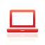 Laptop, red icon - Free download on Iconfinder