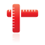 Ruler, red icon - Free download on Iconfinder