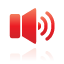 Speaker, red icon - Free download on Iconfinder