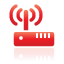 wireless, router, red