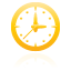 Clock, yellow icon - Free download on Iconfinder