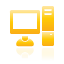computer, yellow