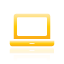 Laptop, yellow icon - Free download on Iconfinder