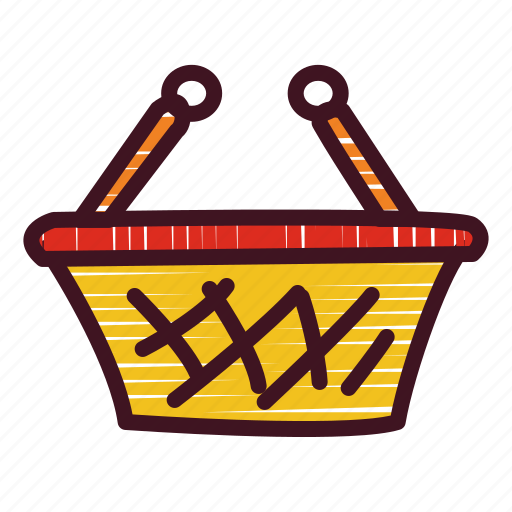 Basket, kids, draw, shopping, buy, cart, ecommerce icon - Download on Iconfinder