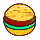 burger, kids, draw, hamburger