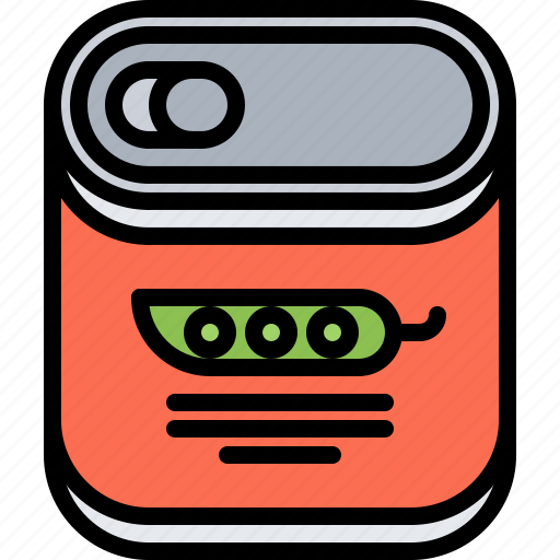 Canned, cooking, food, peas, shop, supermarket, tin icon - Download on Iconfinder