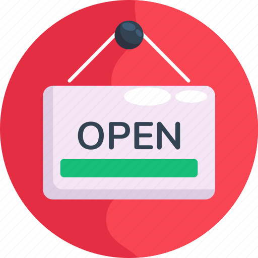 Open tag, commerce, shop, supermarket, store icon - Download on Iconfinder