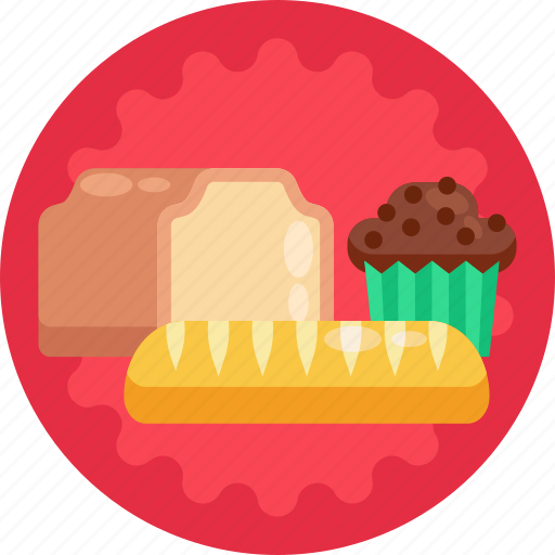 Cake, breakfast, wheat products, supermarket, bread icon - Download on Iconfinder