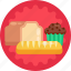 cake, breakfast, wheat products, supermarket, bread 