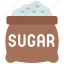 sugar, bag, grocery, store, white, brown 
