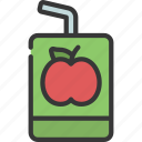 apple, juice, box, grocery, store, apples, fruit