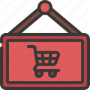 shop, cart, sign, grocery, store
