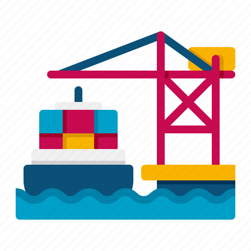 Port, shipping, container, logistics icon - Download on Iconfinder