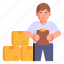 cargo worker, logistics worker, cargo manager, inventory, parcels 