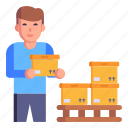 pallet, parcels, warehouse parcels, stock manager, packages