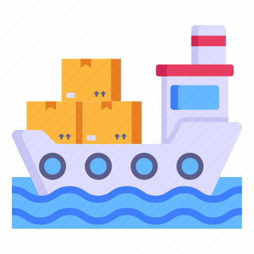 Ship freight, global delivery, maritime freight, shipping, cargo ship icon - Download on Iconfinder