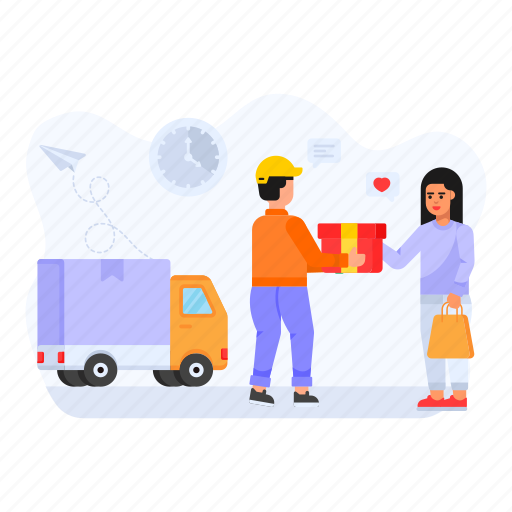 Express delivery, fast delivery, quick delivery, courier, parcel delivery illustration - Download on Iconfinder