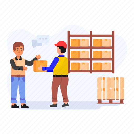 Warehouse, storehouse, depot, parcel storage, logistic storage illustration - Download on Iconfinder