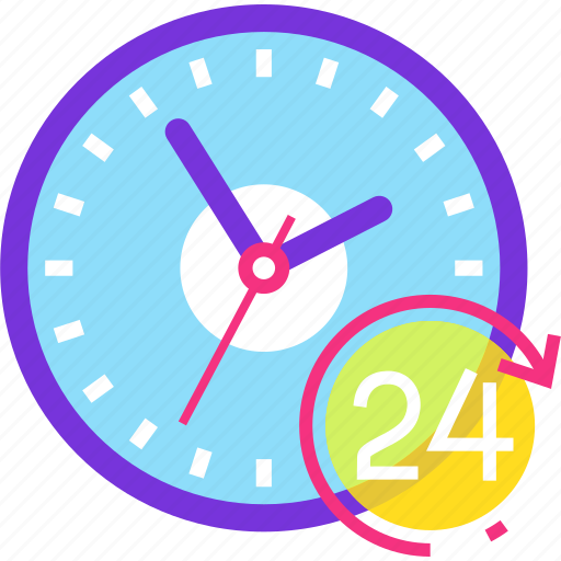 Clock, help, hour, service, support, time icon - Download on Iconfinder