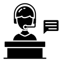 customer, service, representative, helpline, hotline, supporticons