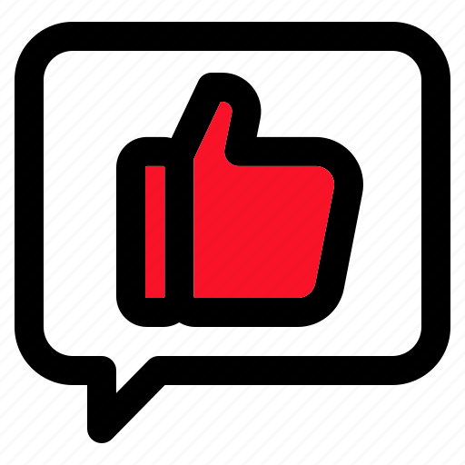 Like, chat, hand, speech, bubble icon - Download on Iconfinder