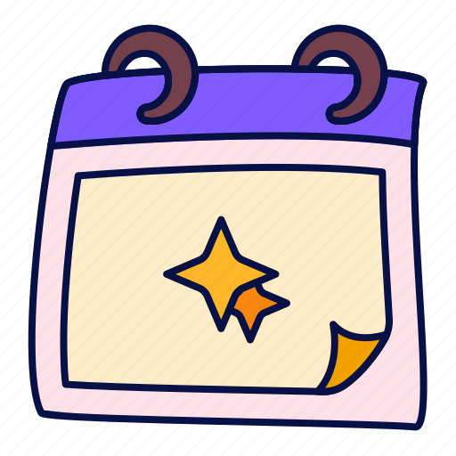 Appointment, date, calendar, sparkle icon - Download on Iconfinder