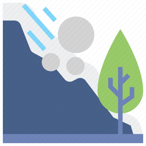 Avalanche, disaster, mountain, cliff icon - Download on Iconfinder