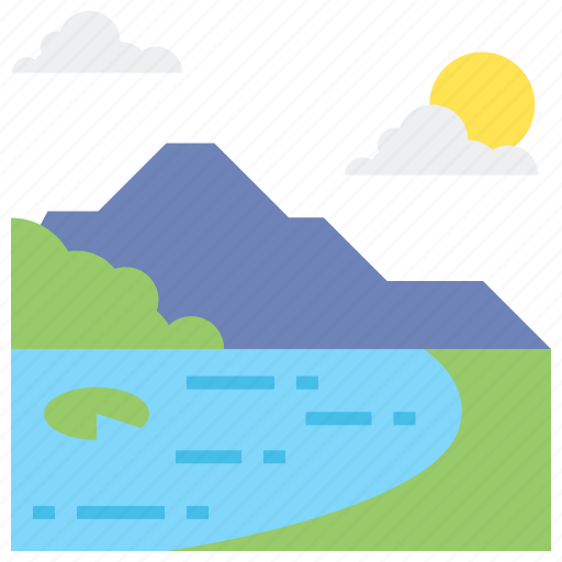 Lake, water, mountain, nature icon - Download on Iconfinder