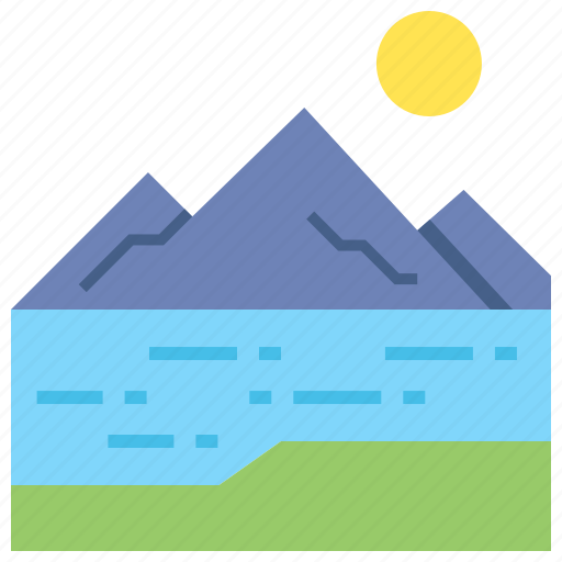 Wilderness, mountain, sun, water, nature icon - Download on Iconfinder
