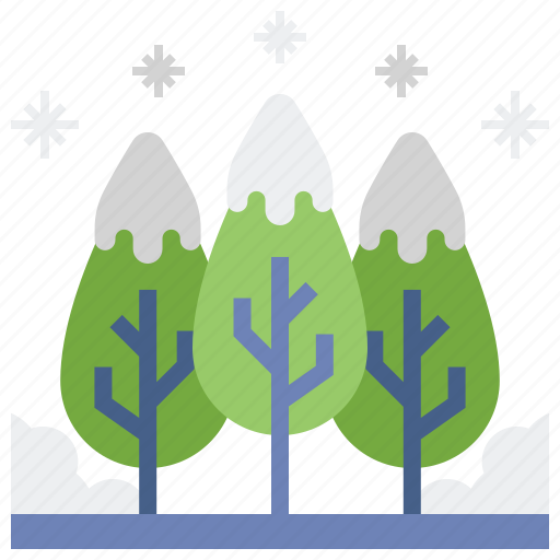 Winter, season, pine trees, snow icon - Download on Iconfinder