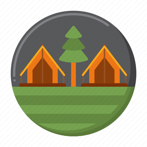 Campground, camping tent, outdoor accommodation, camping icon - Download on Iconfinder
