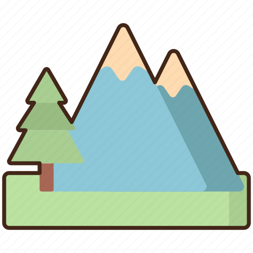 Mountain, tree, nature, environment icon - Download on Iconfinder