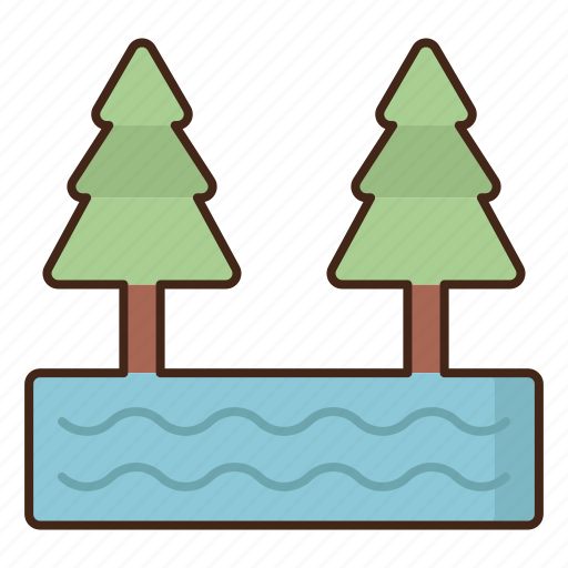 River, tree, nature, water icon - Download on Iconfinder