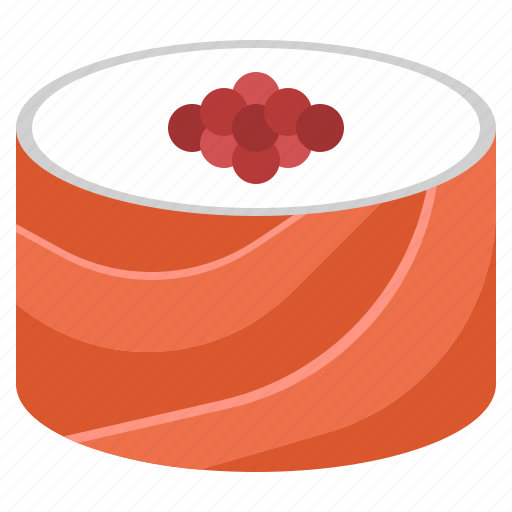 Sushi23, salmon, caviar, maki, saimon, fish, japanese icon - Download on Iconfinder