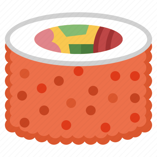 Sushi24, tobiko, saimon, fish, japanese, food icon - Download on Iconfinder