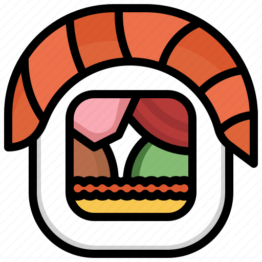 Sushi21, california, roll, saimon, fish, japanese, food icon - Download on Iconfinder