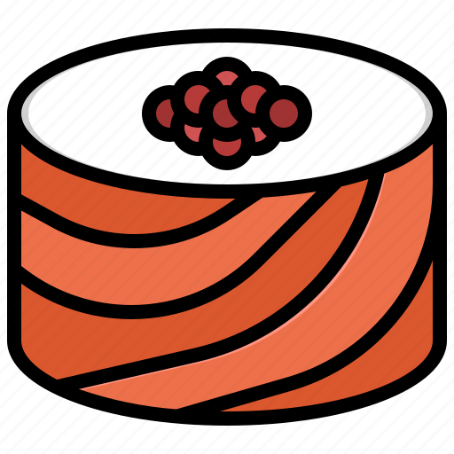 Sushi23, salmon, caviar, maki, saimon, fish, japanese icon - Download on Iconfinder