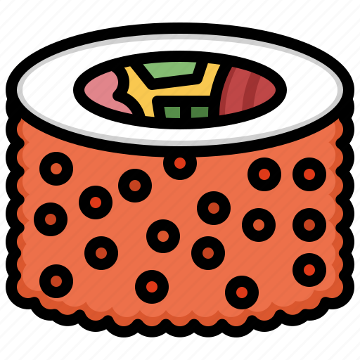 Sushi24, tobiko, saimon, fish, japanese, food icon - Download on Iconfinder