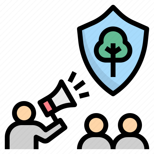 Campaign, congregate, forest, preservation, propaganda icon - Download on Iconfinder