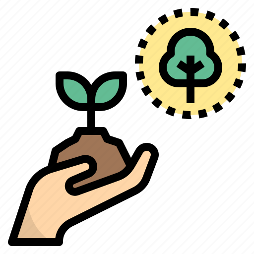 Afforest, forest, preservation, replanting, sprout icon - Download on Iconfinder