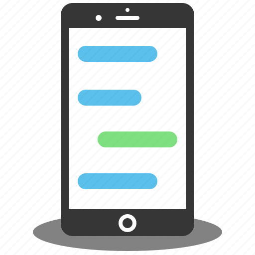 clip art text message on smart phone