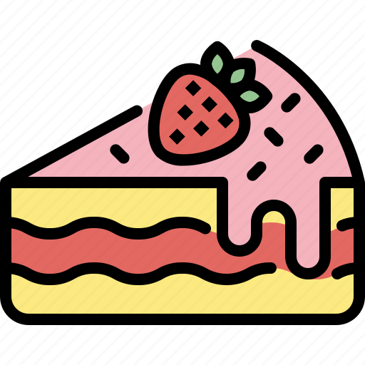 Cake, cheesecake, delicious, dessert, food, strawberry, sweet icon - Download on Iconfinder