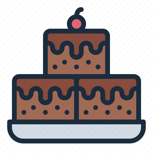 Brownies, chocolate, bakery, sweet, dessert, food, restaurant icon - Download on Iconfinder