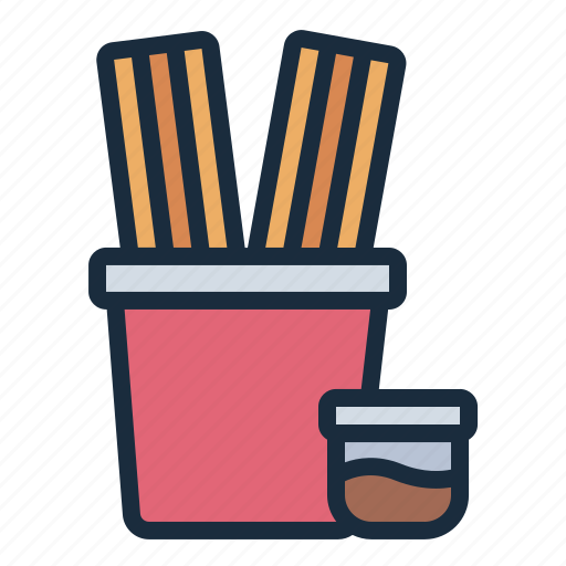 Churros, breakfast, spanish, sweet, dessert, food, restaurant icon - Download on Iconfinder