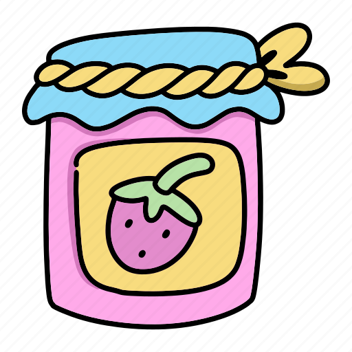 Sweet, food, strawberry jam, dessert, jar, breakfast, jelly spread icon - Download on Iconfinder