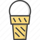 cream, filled, food, ice, ice-cream, outline, sweets