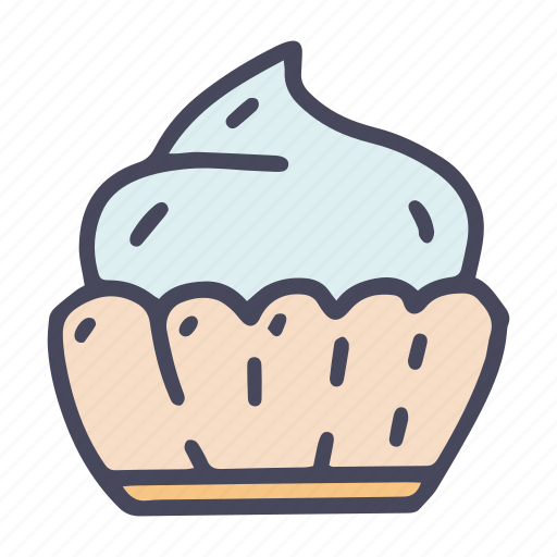 Sweet, muffin, dessert, cream, bakery, cupcake, buttercream icon - Download on Iconfinder