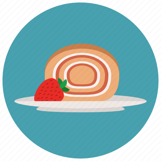 Biscuit roll, cake, cake roll, creamy, dessert, fruit cake, pastry icon - Download on Iconfinder