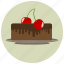 cake, cherry, sweets 