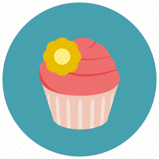 Cupcake, flower, frosting, sweets icon - Download on Iconfinder